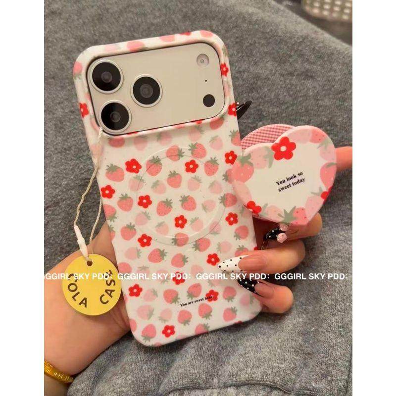 韩风ins蝴蝶结草莓棕熊适用iPhone17苹果16promax手机壳14promax,3C数码配件,手机保护套/壳,淘宝优惠券,粉丝福利购,淘宝优惠卷