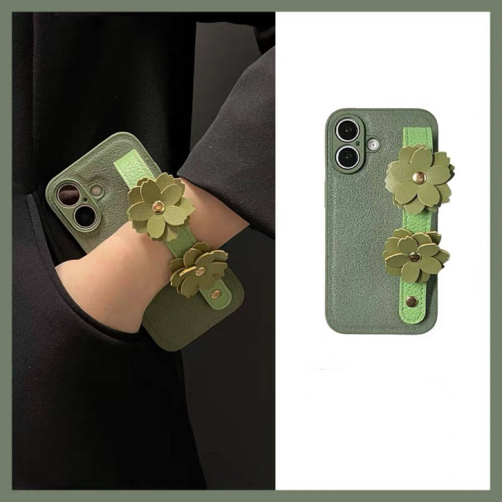 适用于清新绿色花朵腕带苹果16手机壳iPhone14promax简约15/12/13小众11,3C数码配件,手机保护套/壳,淘宝优惠券,粉丝福利购,淘宝优惠卷