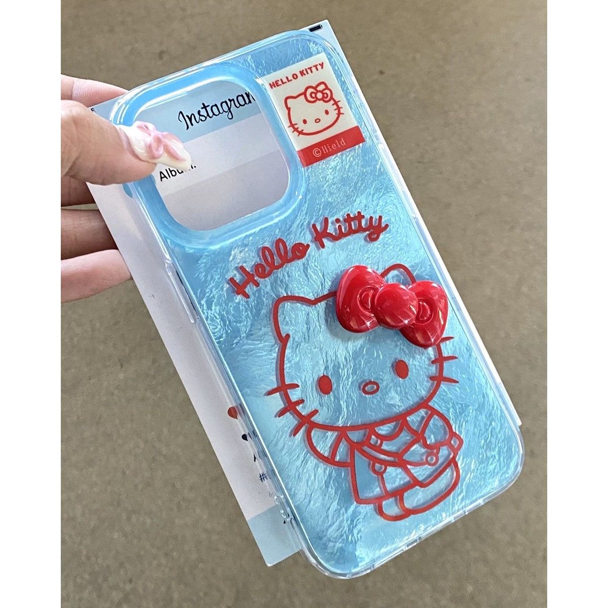 立体红色蝴蝶结卡通猫咪适用iPhone16promax苹果15手机壳14新款13