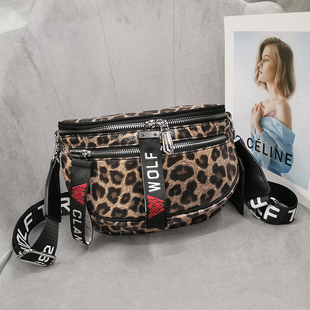 野狼部落休闲马鞍包网红斜挎包2025新款个性潮流运动风百搭软皮包