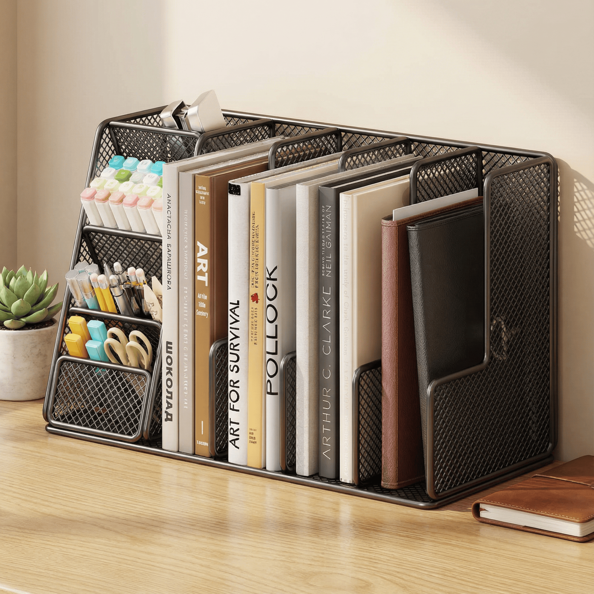 桌面书架书立书本收纳架简易多层文件学生宿舍书桌收纳整理置物架,收纳整理,书桌收纳置物架,淘宝优惠券,粉丝福利购,淘宝优惠卷