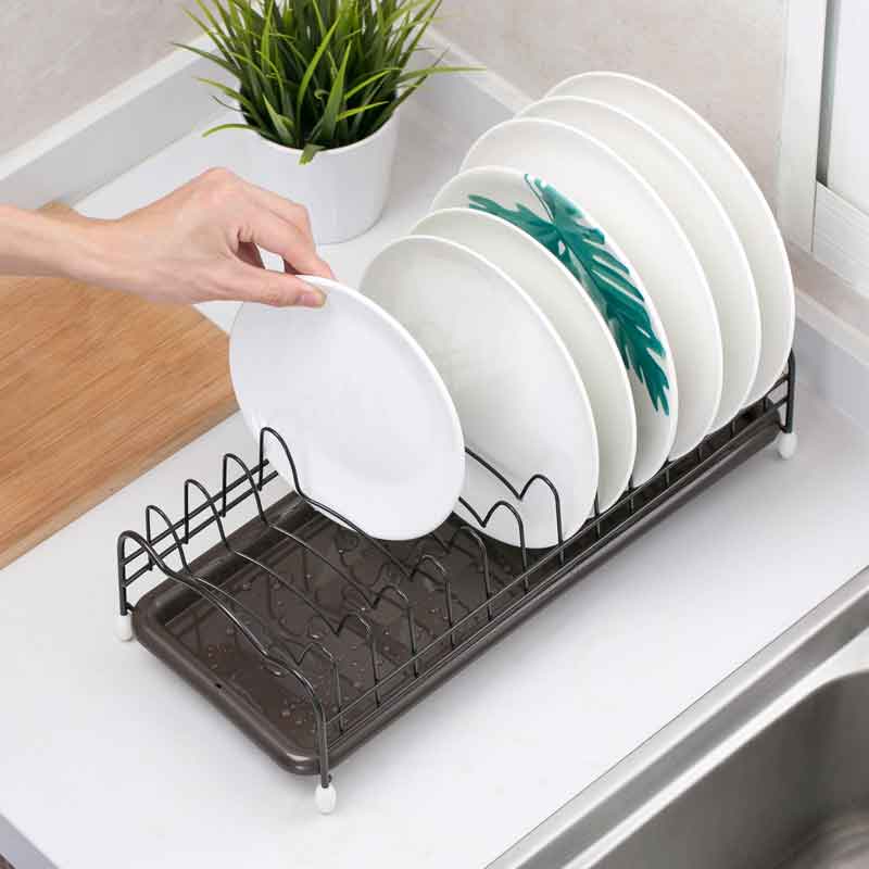 金属分隔多格台面碗碗碟收纳架