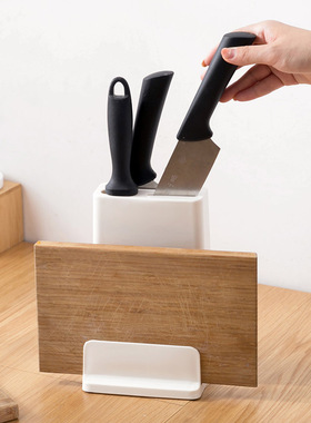 家用多功能刀架菜板架厨房刀具收纳架砧板架菜刀座插刀架置物架