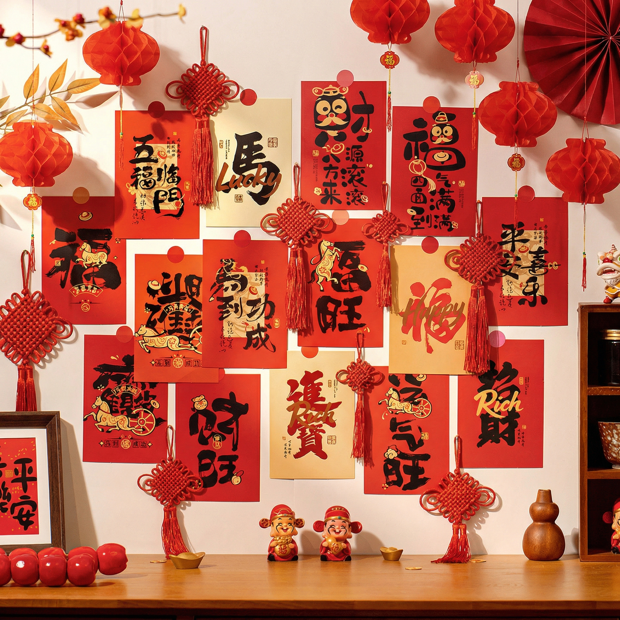 马年新年文字卡片装饰拍照贺卡明信片背景墙春节过年氛围布置贴饰,节庆用品/礼品,节日装扮用品,淘宝优惠券,粉丝福利购,淘宝优惠卷