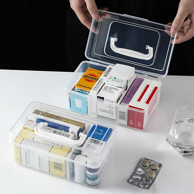 家用透明紧急便携式小型医药箱
