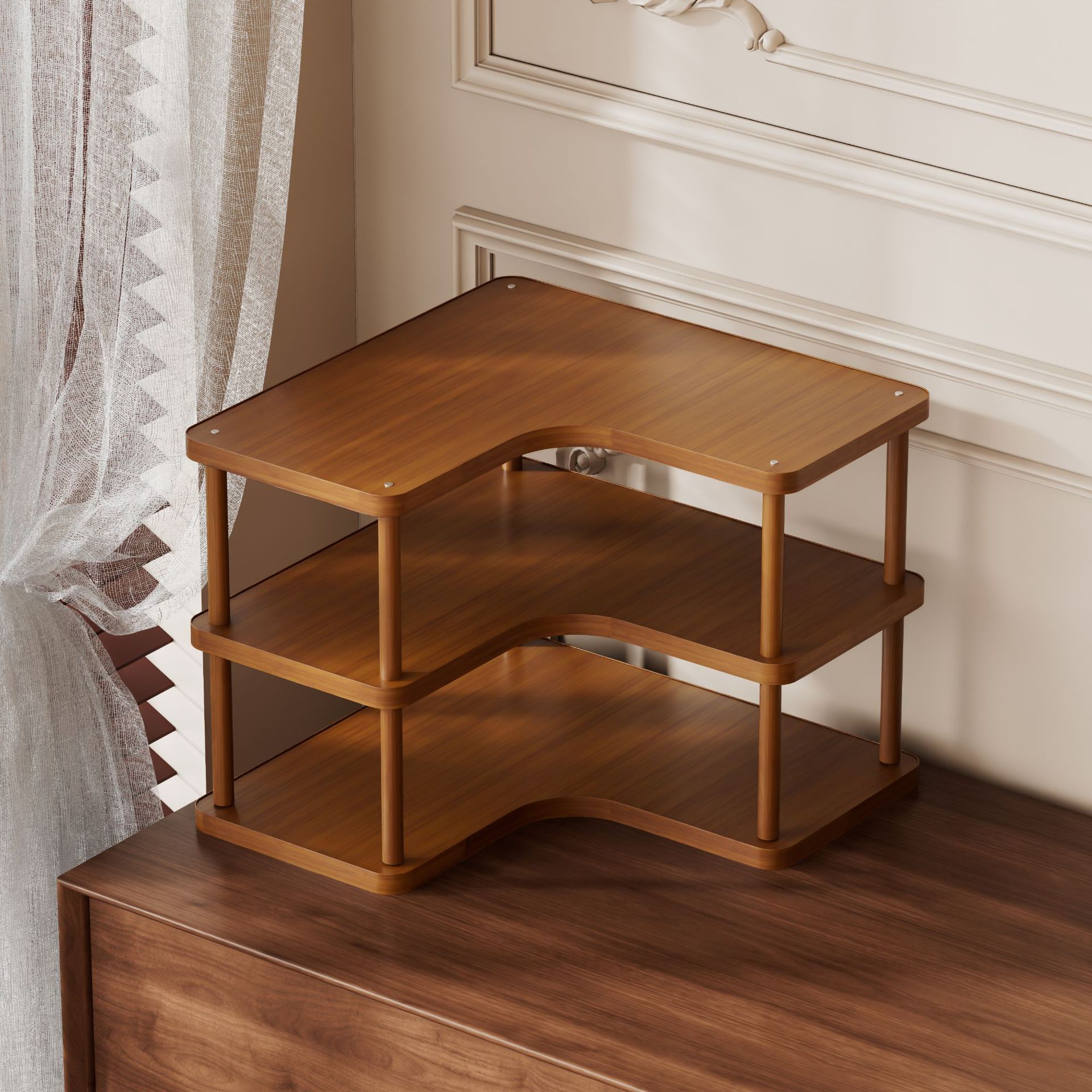 桌面置物架转角收纳整理多层架子