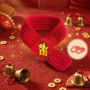 新款 宠物红围巾喜庆围脖限定针织保暖猫咪狗狗项圈肩带通用围脖