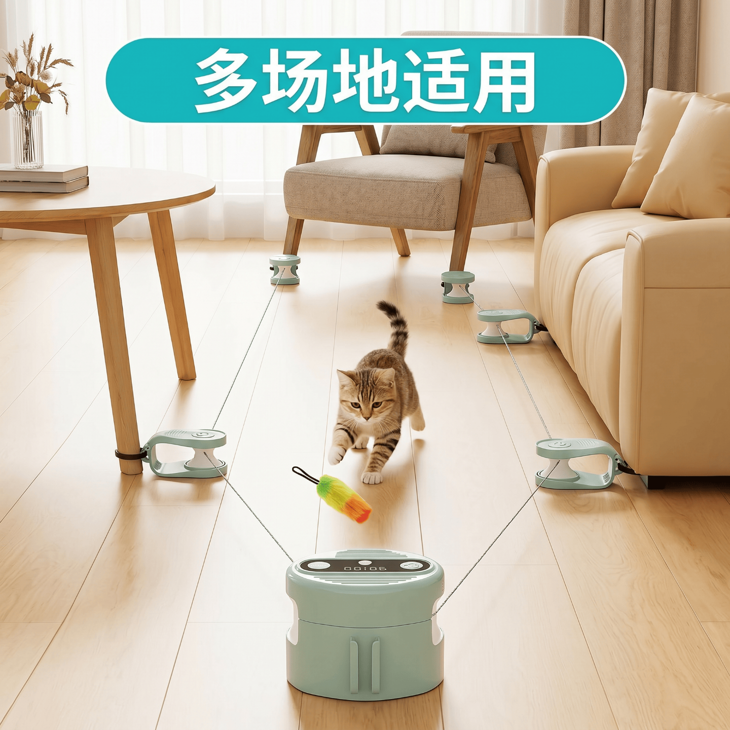 猫咪玩具自嗨解闷猫猫智能循环遥控猫咪模拟声音互动逗猫塑料