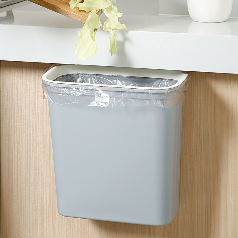 厨房垃圾桶挂式家用免打孔厨余分类收纳桶 橱柜门废纸篓拉圾筒