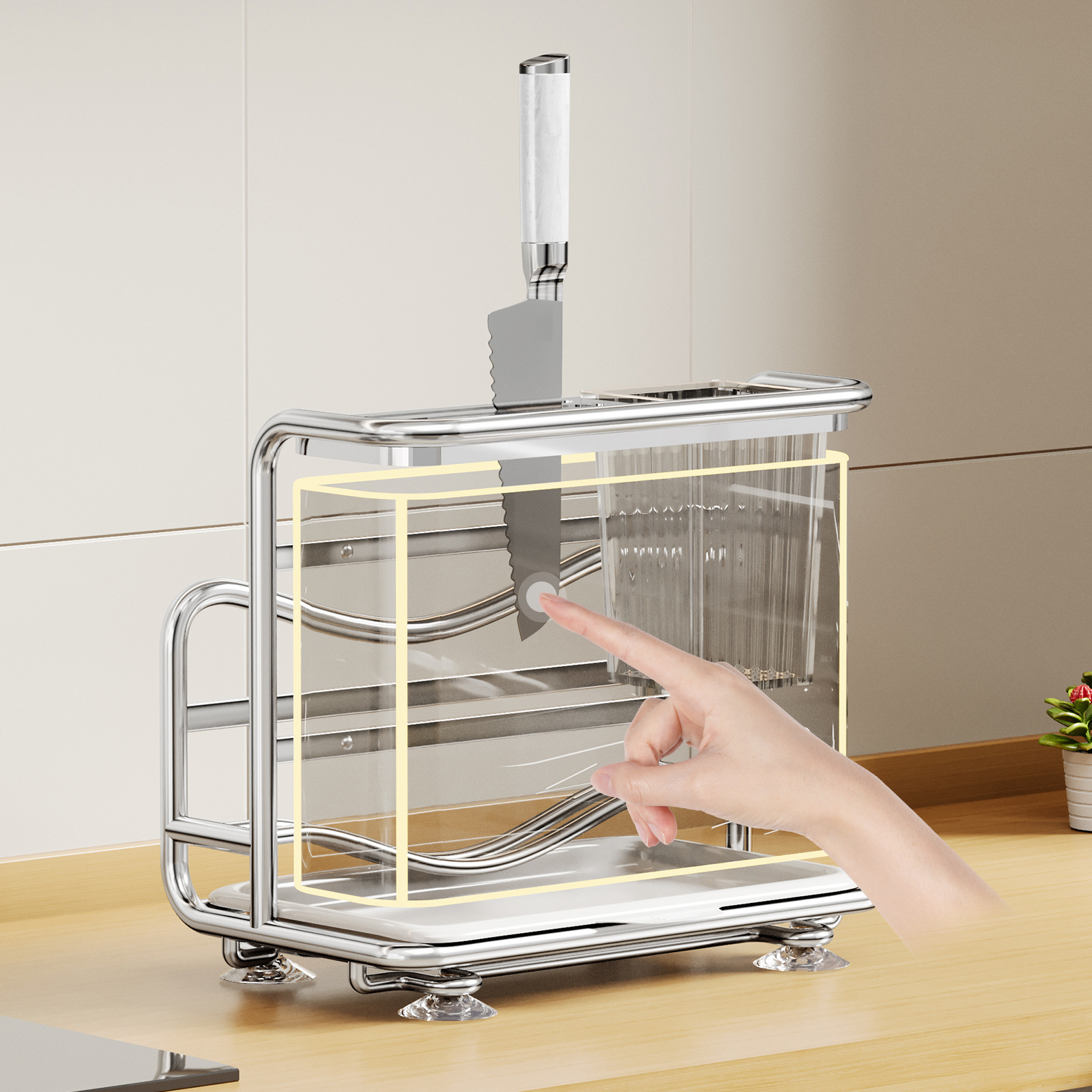 厨房刀架不锈钢置物架家用刀具