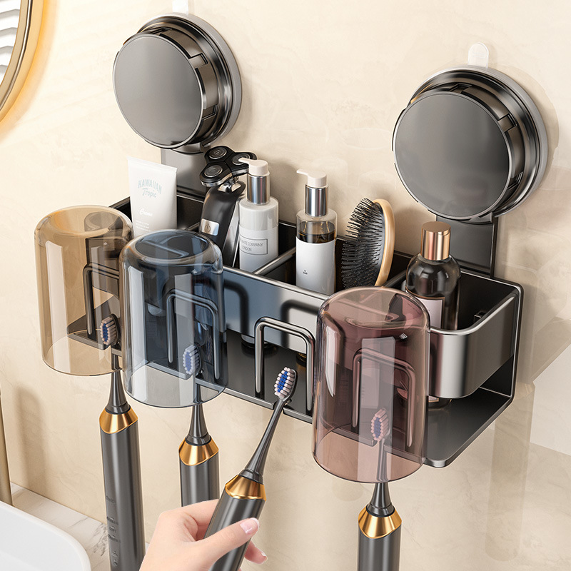 供应吸盘吹风机架免打孔一体支架