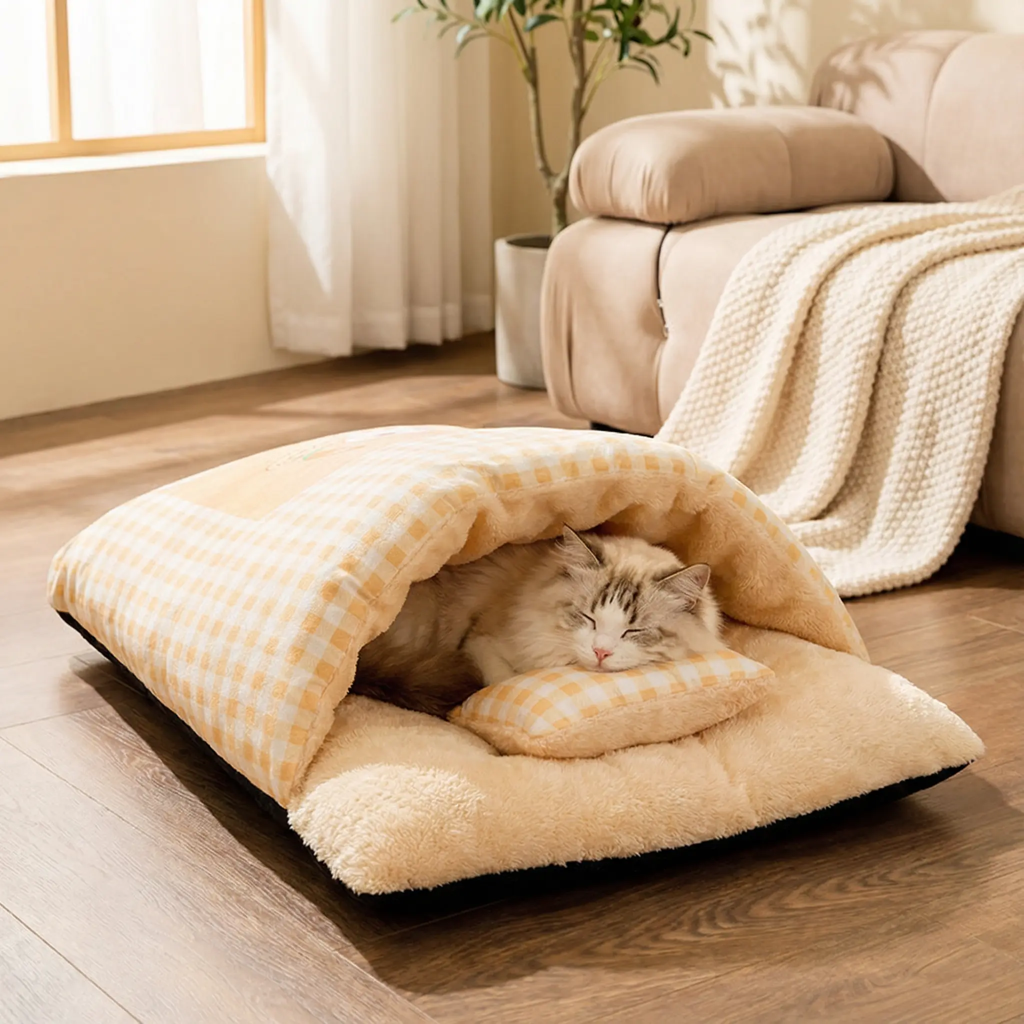 猫咪睡袋秋冬季保暖加厚可爱风猫窝封闭式狗窝床垫子宠物冬天用品,宠物/宠物食品及用品,猫窝/屋/帐篷/沙发,淘宝优惠券,粉丝福利购,淘宝优惠卷