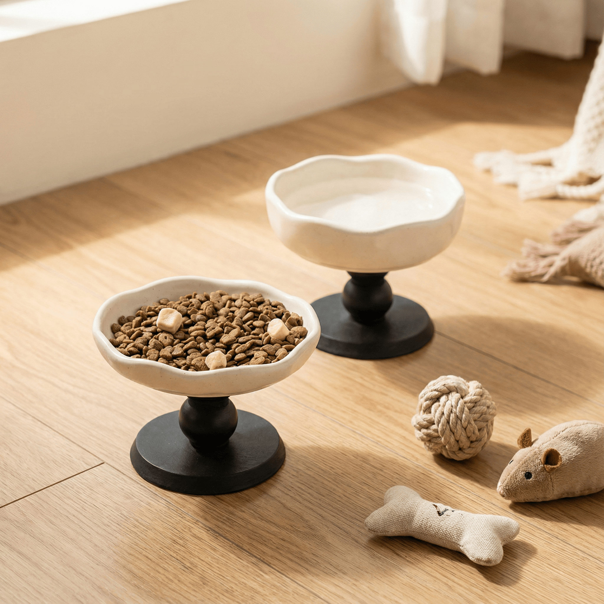 简约风手捏铁点釉宠物碗盘带加高底座防打翻陶瓷碗猫碗狗碗饮水盆,宠物/宠物食品及用品,猫狗碗/慢食碗,淘宝优惠券,粉丝福利购,淘宝优惠卷