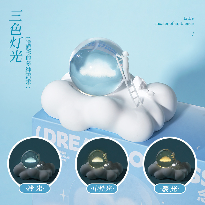 水晶球香薰摆件小夜灯香薰灯创意