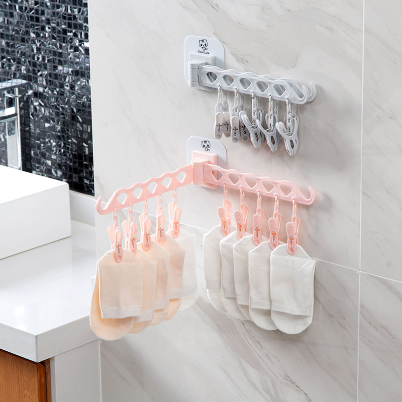 多功能晒袜子家用塑料儿童衣架