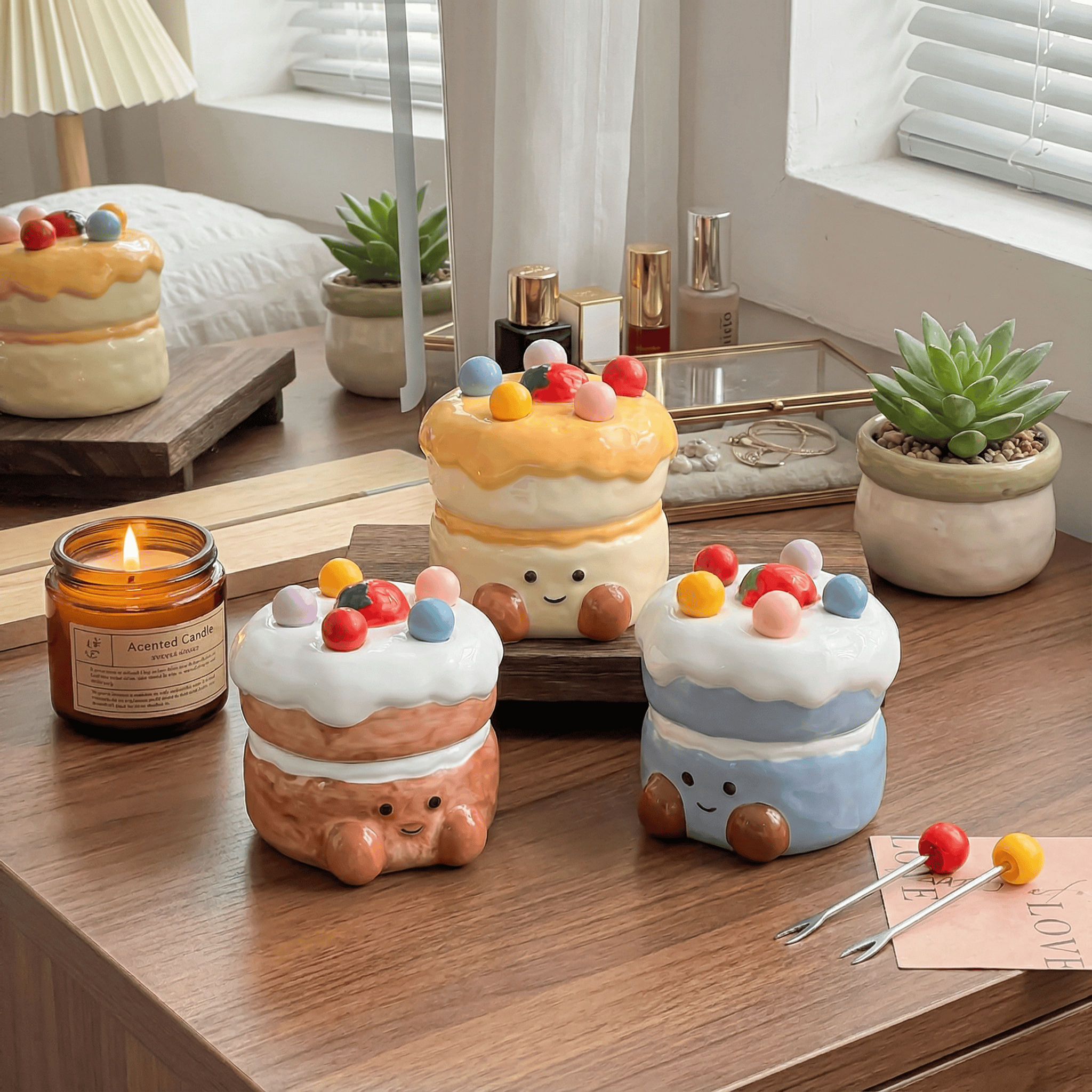 蛋糕陶瓷水果叉儿童轻奢高级感不锈钢水果签食品级收纳罐套装摆件,餐饮具,水果叉/水果签,淘宝优惠券,粉丝福利购,淘宝优惠卷