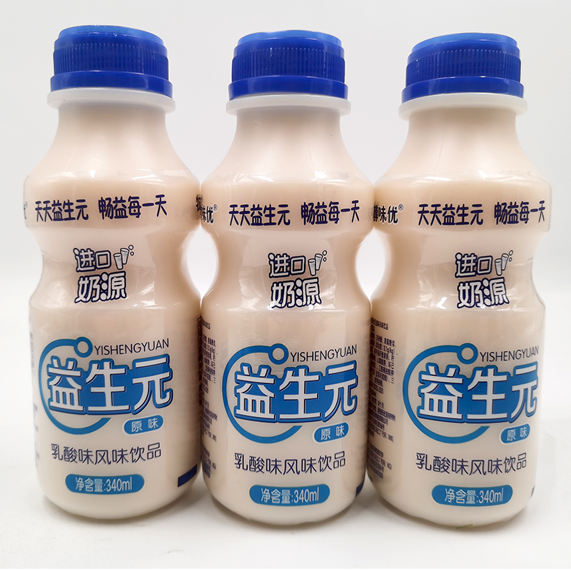 益生元乳酸菌风味饮品340ml*12瓶装原味0脂饮料餐饮多箱优惠