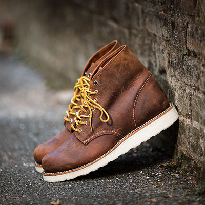 复古工装靴红翼明阿美咔叽