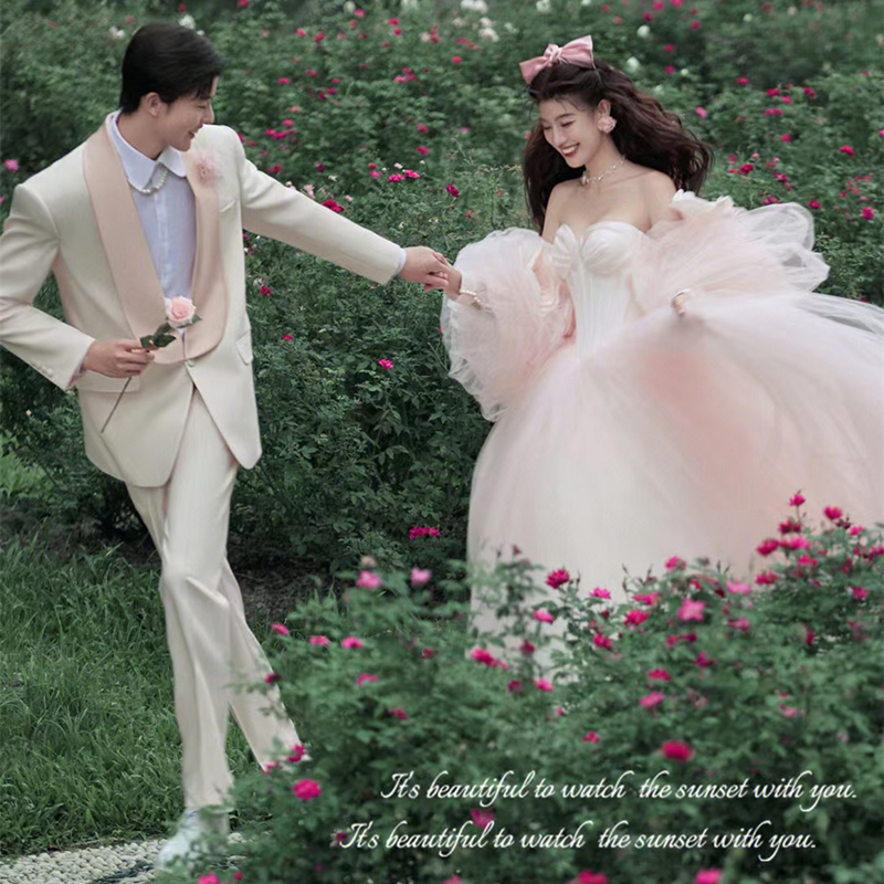  Pink women's clothing+sleeve sleeve+The average codes of the studio (tie -up model   + $23.57 