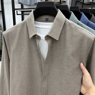 衬衫 长袖 中青年经典 格子保暖外穿内搭时尚 潮 男士 寸衫 纯棉磨毛厚款