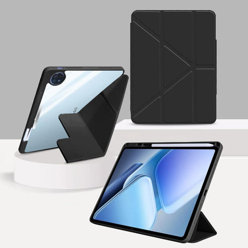 3+Y折防弯适用vivopad5平板保护套新款Pad6Pro带笔槽SE12.3寸横竖支撑vivopad23透明亚克力ViVOPad5e磁吸搭扣