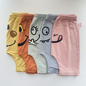 小童外穿短裤 宝宝莫代尔七分裤 子薄款 婴儿大pp裤 男女童夏天哈伦裤