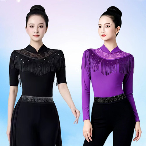 形体训练服女上衣新款演出