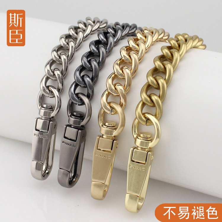 pinko单带可拆卸金色燕子包链条图片