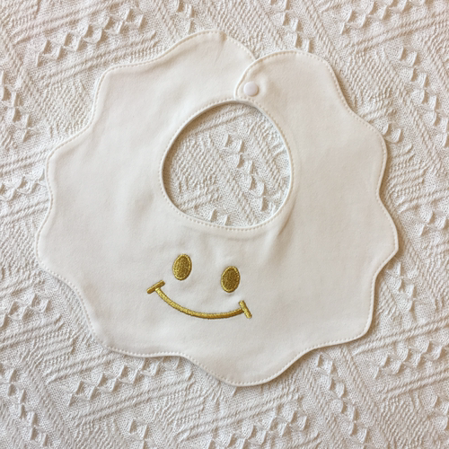 纯棉新生儿口水巾日本进口围兜