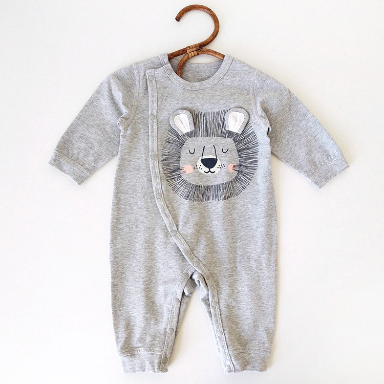 日本新生儿连体衣春秋纯棉卡通网红冬婴儿爬服满月百天宝宝外出服