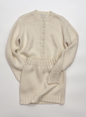 毛衣套装 收腰短款上衣开衫包臀修身针织裙