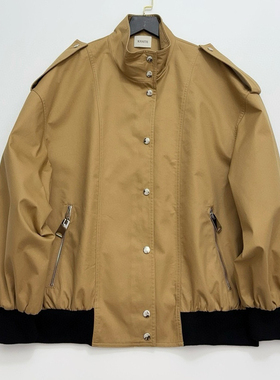 小众KH浑然天成的好莱坞气质立体廓形剪裁重工秀款肩章夹克外套