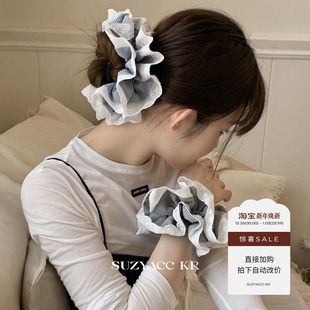 花边格子发圈细格纹大肠圈个性 任选4件 ins小众高级感发饰 99元