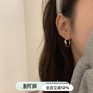 高级耳环 潮小众设计个性 suzyacc kr韩国极简风打结耳圈2026年新款