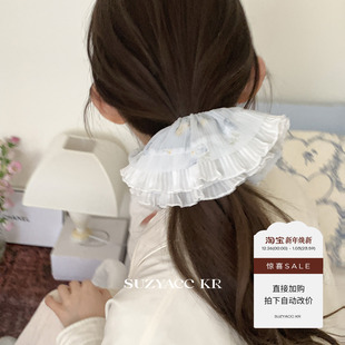 小清新碎花花边发圈女温柔气质高级感低马尾皮筋 任选4件 99元