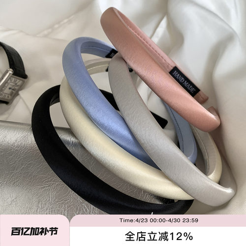 法式缎面细发箍高级感复古