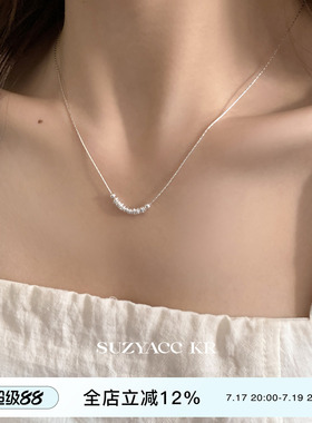 suzyacc kr不规则碎银盘缠925银项链简约小众高级感百搭锁骨链女