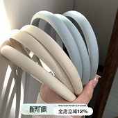 suzyacc 简约小众高级感洗脸头箍 kr奶油色蓝色细发箍女2026新款