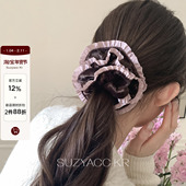 新品 限时2件88折 1.28 20点法式 复古花边丝绒发圈