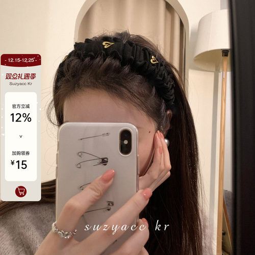 褶皱发箍高颅顶发量多头箍