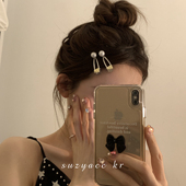 百搭刘海夹顶夹 简约个性 suzyacc kr韩国金属小熊发夹女2025新款