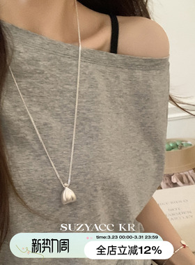 suzyacc kr早秋新品钱袋子锦囊毛衣链女简约小众高级百搭长项链