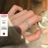 20点手工拉丝闪钻星星戒指 1.7 新品 限时2件88折