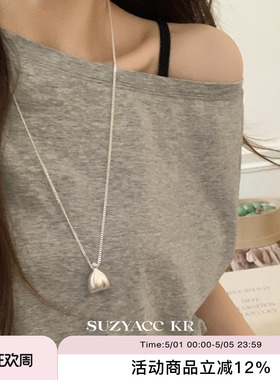suzyacc kr早秋新品钱袋子锦囊毛衣链女简约小众高级百搭长项链
