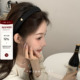 suzyacc kr韩国小众复古金色爱心黑发箍女2025新款 简约高级头箍