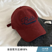 suzyacc 复古高级百搭帽子 kr秋冬红色字母棒球帽鸭舌帽女2026新款