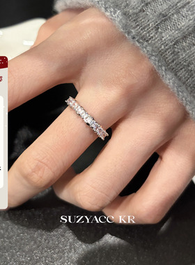 【新品限时2件88折】12.16 10点合成锆石排钻戒指