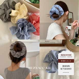 章若楠同款 任选4件 格子大肠圈发圈高级感低马尾头绳女 99元