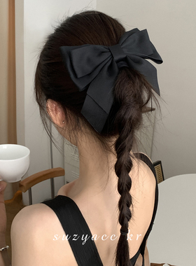 suzyacc kr韩国Jennie同款蝴蝶结发夹女2025新款法式后脑勺盘发夹