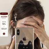 星星发夹2025新款 suzyacc kr白鹿同款 简约百搭甜酷少女侧边刘海夹